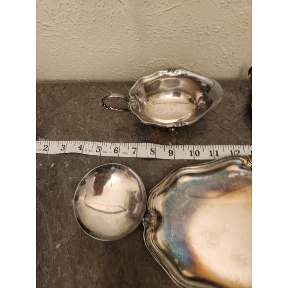 7 Pc *read Vintage WMF Silver plated Tray Serving Tea Set German - Picture 4 of 9